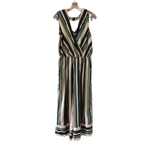 Speed Control Striped Sleeveless Jumpsuit Women’s Size Medium